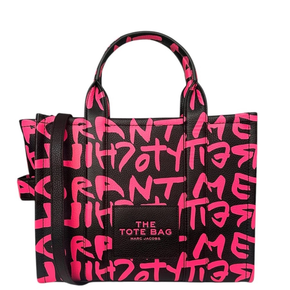 Marc Jacobs x Stephen Sprouse Black & Pink Graffiti Tote Bag